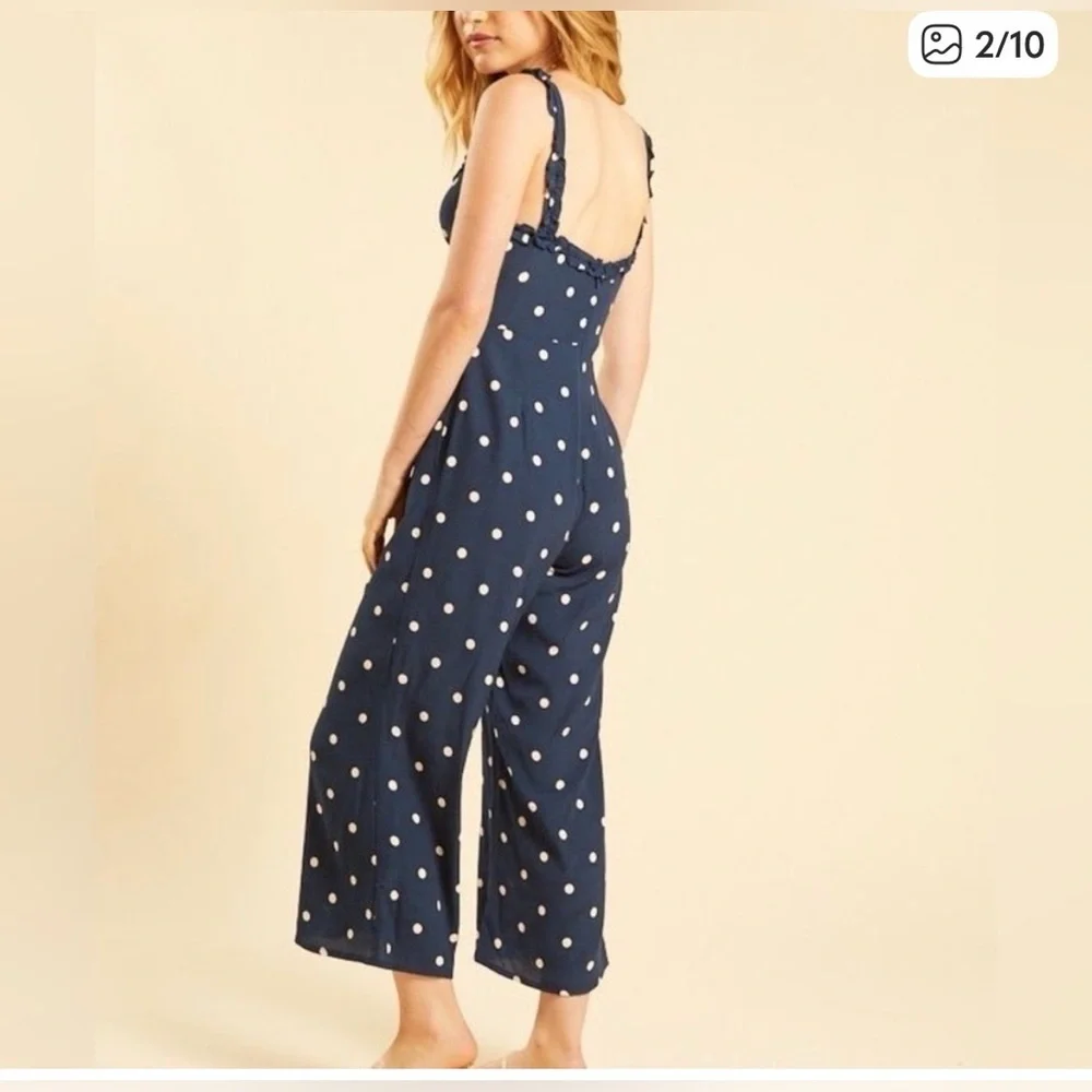 Faithfull the Brand Blue and White Jumpsuit - Picture 2 of 11